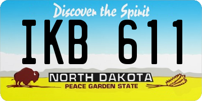 ND license plate IKB611