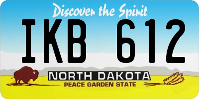 ND license plate IKB612