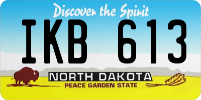 ND license plate IKB613