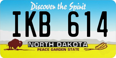 ND license plate IKB614