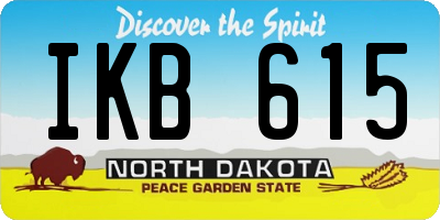 ND license plate IKB615