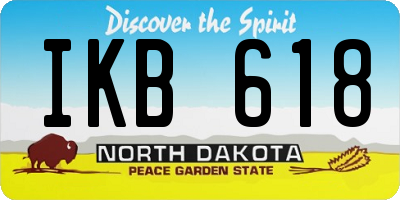 ND license plate IKB618