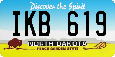 ND license plate IKB619