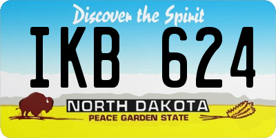 ND license plate IKB624