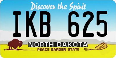 ND license plate IKB625