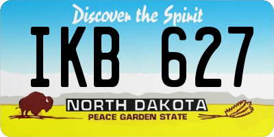 ND license plate IKB627