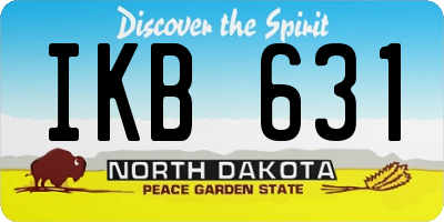 ND license plate IKB631
