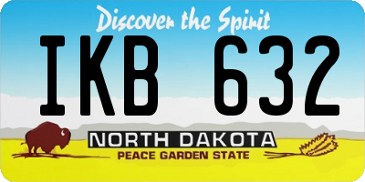 ND license plate IKB632