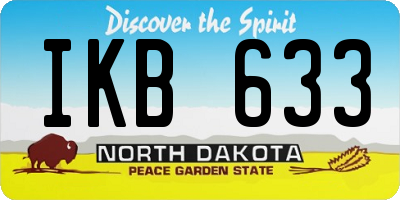 ND license plate IKB633