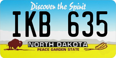 ND license plate IKB635