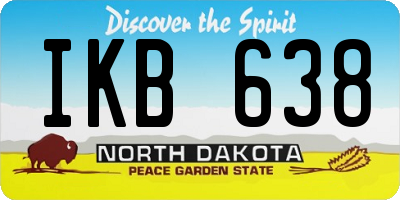 ND license plate IKB638