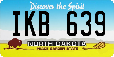 ND license plate IKB639