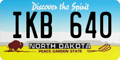 ND license plate IKB640