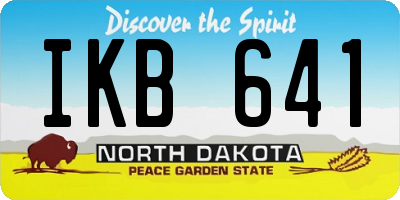 ND license plate IKB641