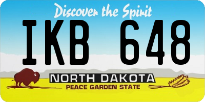 ND license plate IKB648