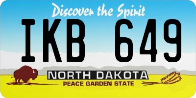 ND license plate IKB649