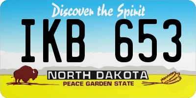 ND license plate IKB653