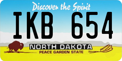 ND license plate IKB654