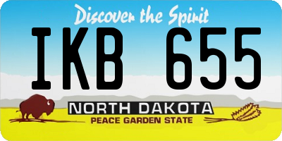 ND license plate IKB655