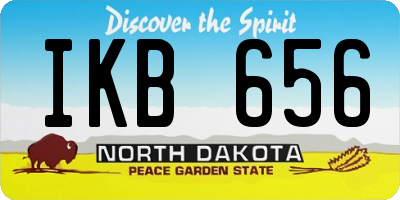 ND license plate IKB656