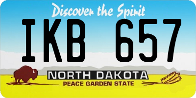 ND license plate IKB657