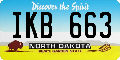 ND license plate IKB663