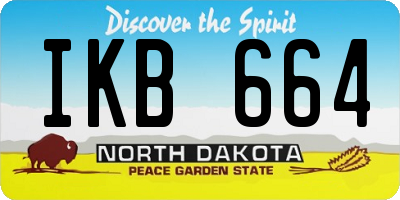 ND license plate IKB664