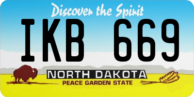 ND license plate IKB669