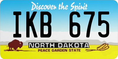 ND license plate IKB675