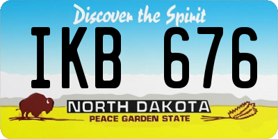 ND license plate IKB676