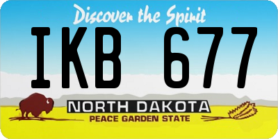 ND license plate IKB677