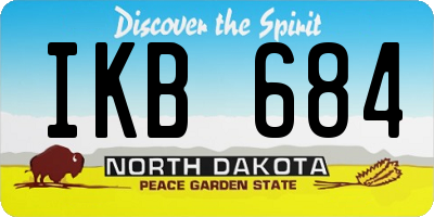 ND license plate IKB684