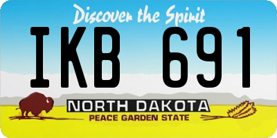 ND license plate IKB691