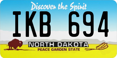 ND license plate IKB694