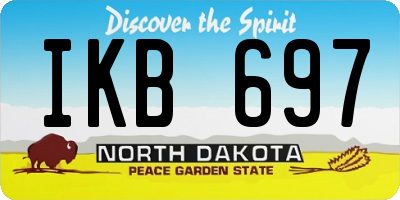 ND license plate IKB697