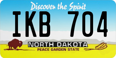 ND license plate IKB704