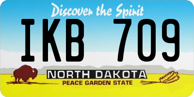 ND license plate IKB709