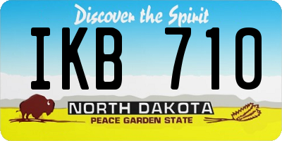 ND license plate IKB710