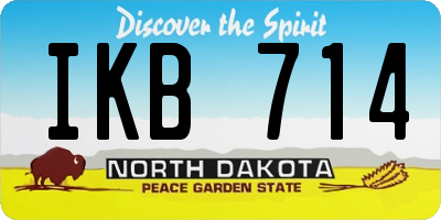 ND license plate IKB714
