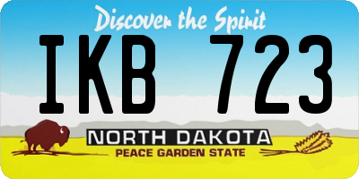 ND license plate IKB723