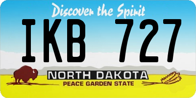 ND license plate IKB727