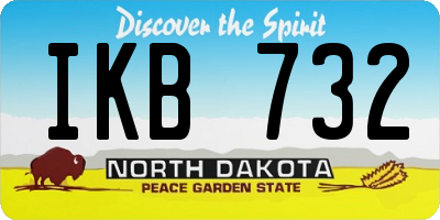 ND license plate IKB732