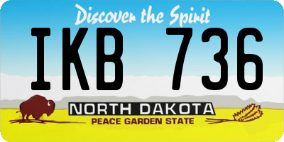 ND license plate IKB736