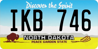 ND license plate IKB746