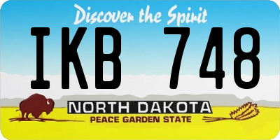 ND license plate IKB748