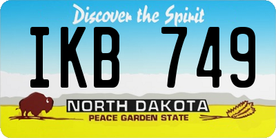 ND license plate IKB749