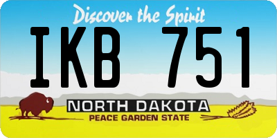ND license plate IKB751