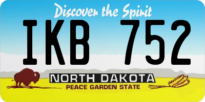 ND license plate IKB752