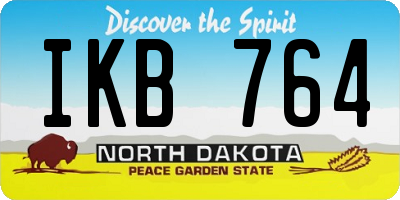 ND license plate IKB764