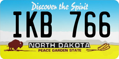 ND license plate IKB766